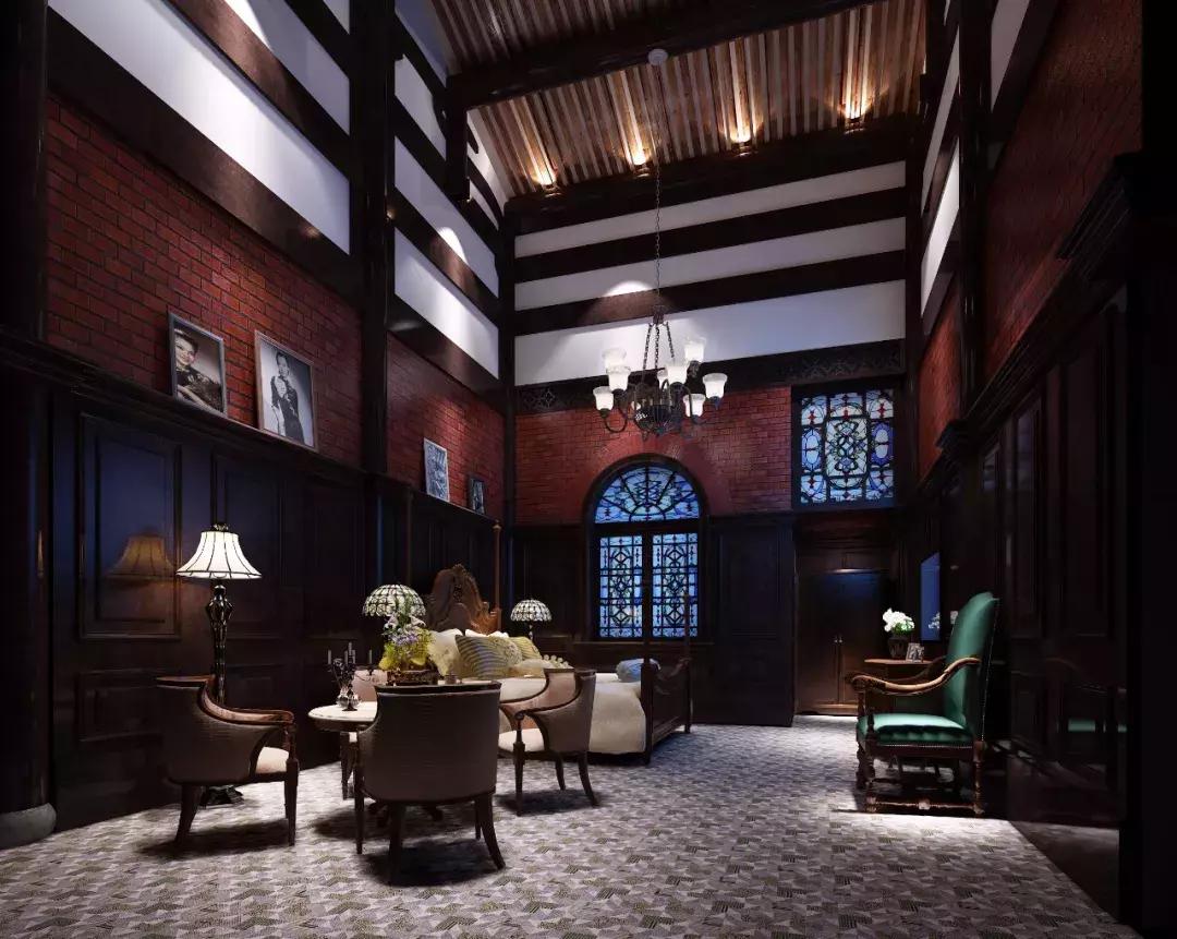 中式民宿效果图手绘,古风民宿正立面图设计图