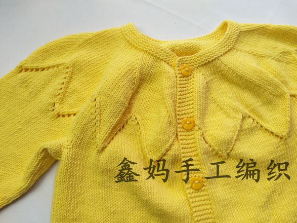 简单洋气的宝宝手工编织开衫,成人叶子开衫编织视频
