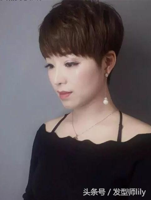 五款短发烫型,超酷圆脸烫的短发