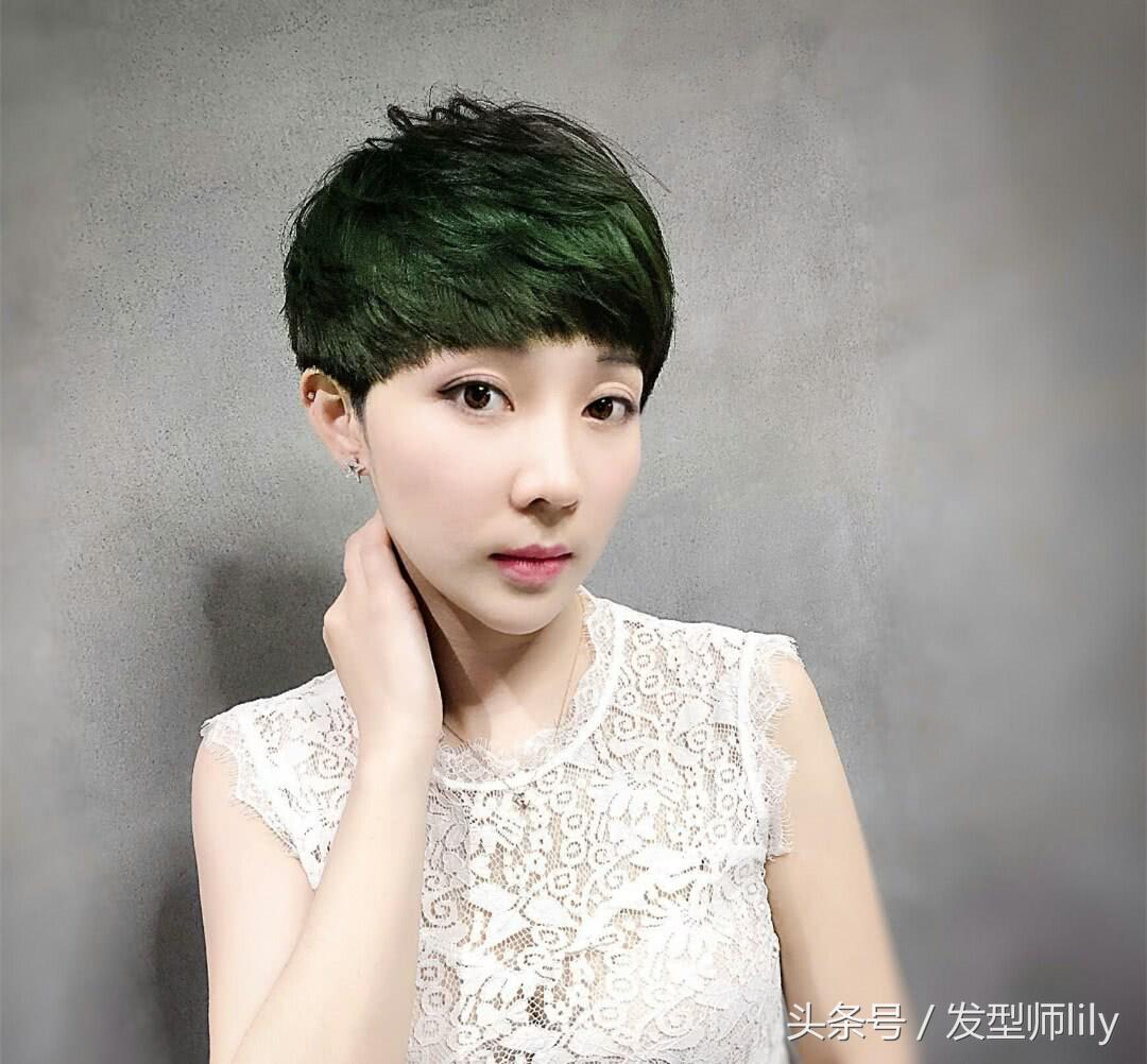 五款短发烫型,超酷圆脸烫的短发