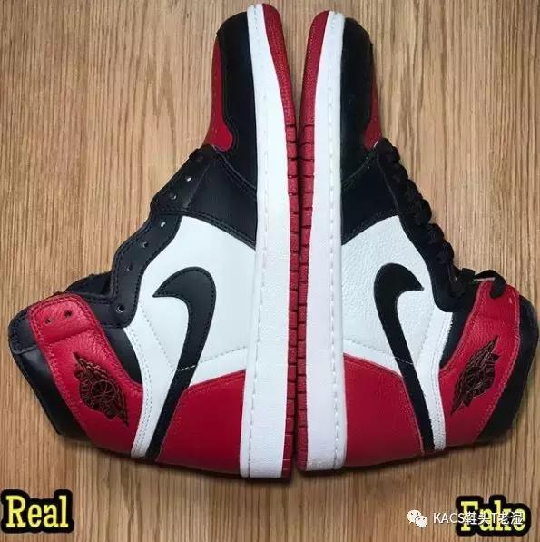 低帮黑红脚趾aj1怎么一招辨别真假,aj1lowbredlow黑红脚趾真假对比