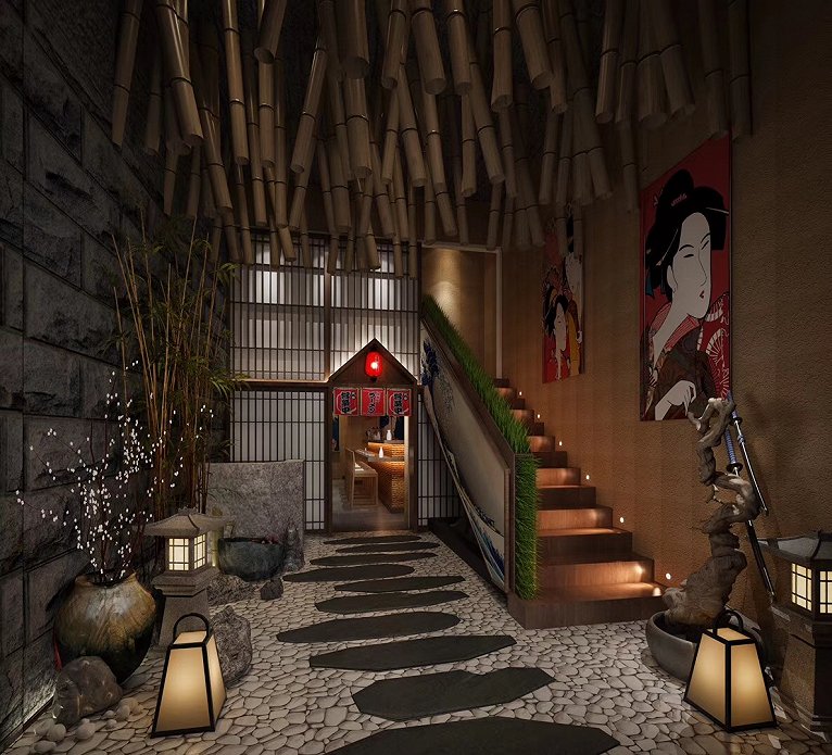 居酒屋日式禅风,居酒屋户外设计