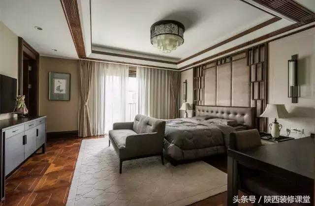 中式无主灯客厅吊顶效果图,80平客厅法式吊顶