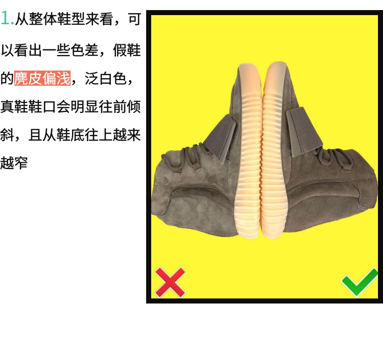 yeezy350球鞋对比真假,yeezy黑白球鞋鉴定
