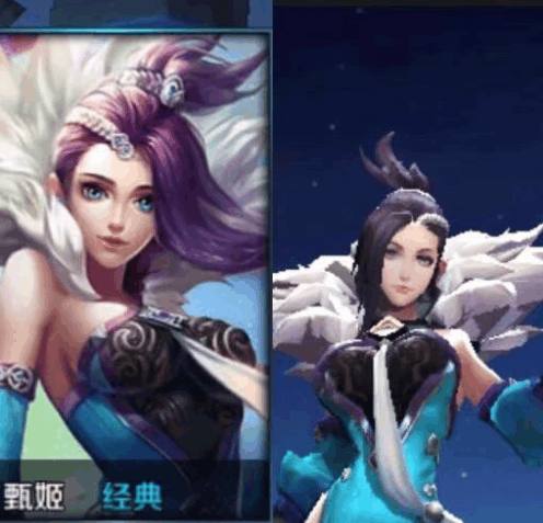 王者荣耀旧海报vs新版海报女英雄,王者荣耀原皮海报新旧对比女英雄
