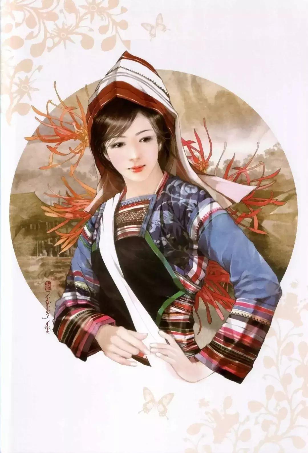 插画美女唯美简约,台湾当代著名的插画家