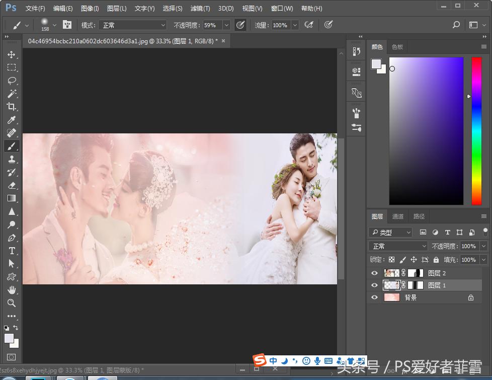 PS婚纱照教程,高级感婚纱照ps教程