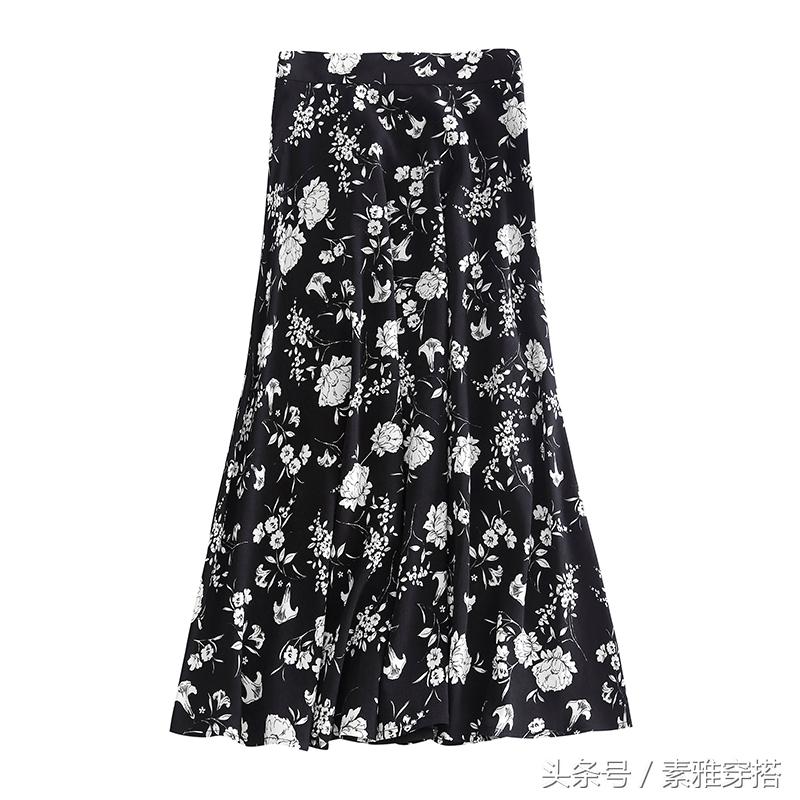 碎花裙子穿搭半身裙夏天,夏天碎花半身裙穿搭图片