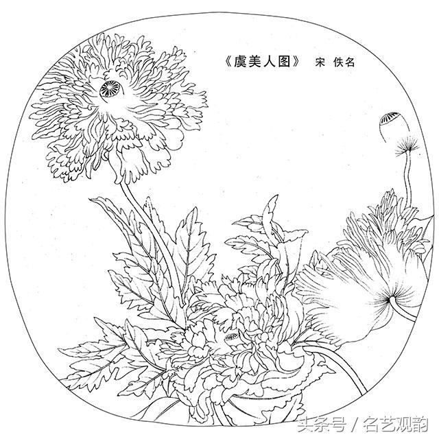 宋画工笔画底稿图文,宋画工笔白描最好的学习素材