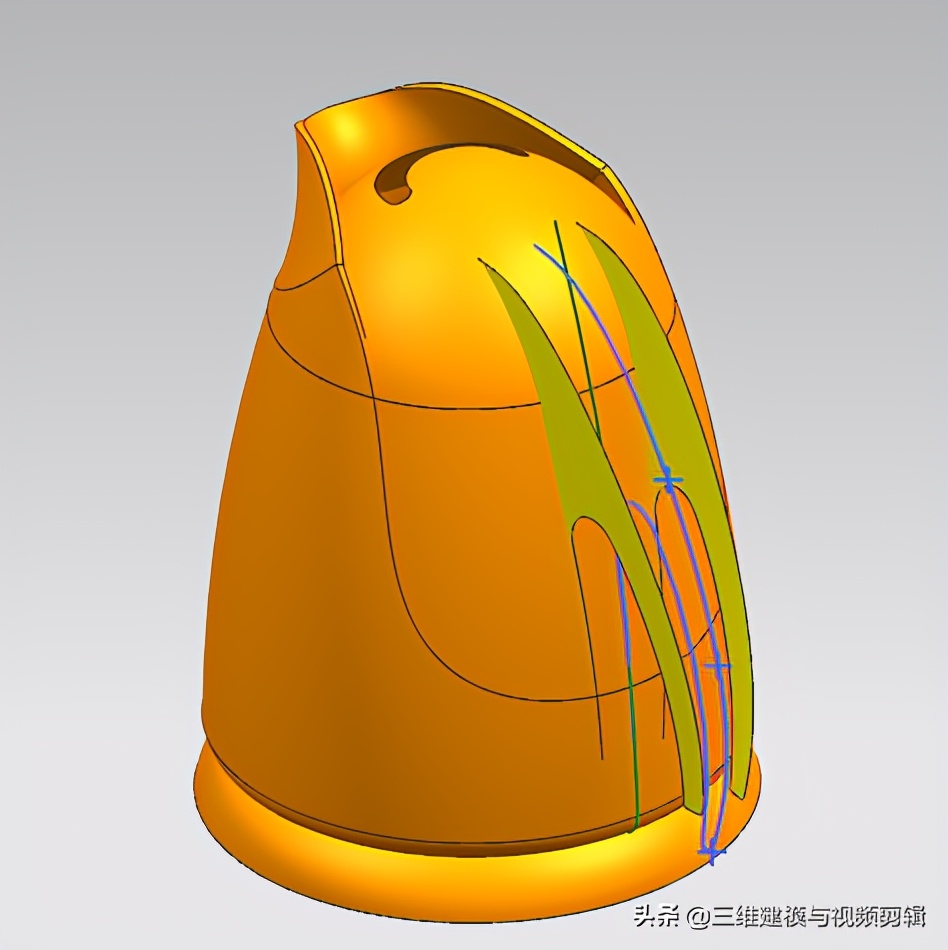ug曲面之水龙头手把建模视频教程,ug12.0水壶要怎样画