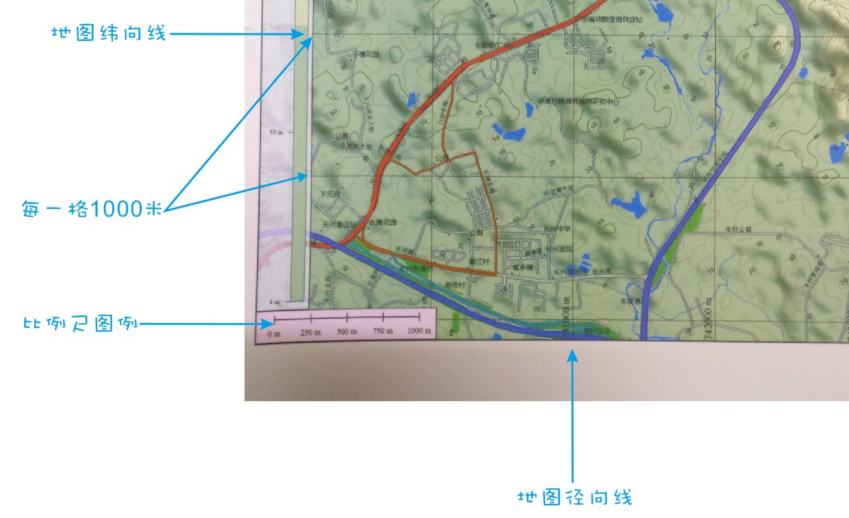 指南针等高线地图,如何用指北针和地图确定位置
