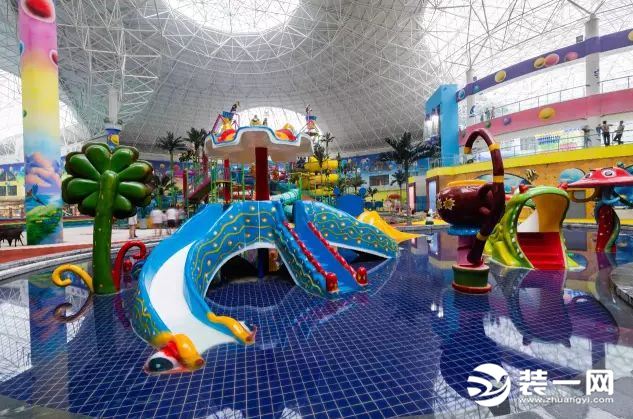 室内水上乐园设计施工哪里有,儿童乐园水吧装修风格