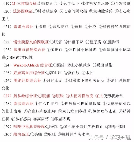 常用体征大全护士必记内容(建议收藏或转载)