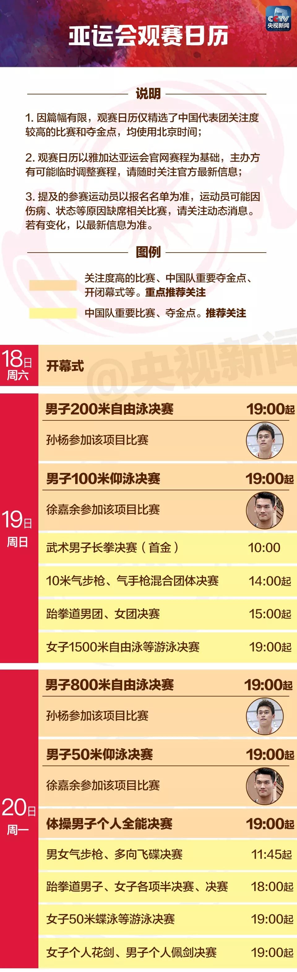 亚运会赛程播报,亚运会收管战