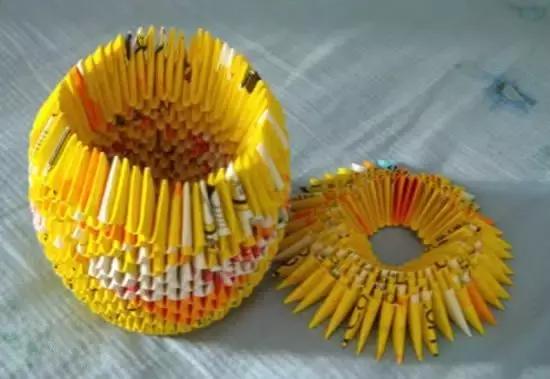 自制可爱笔筒教程,三角插笔筒简单又漂亮