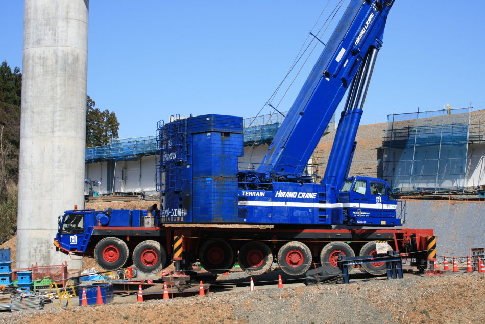 日本建筑工地起重机,日本起重机实拍