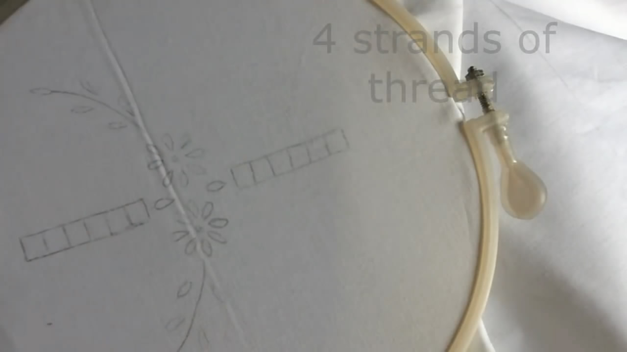 最简单刺绣花教程,刺绣教程简单图案花束