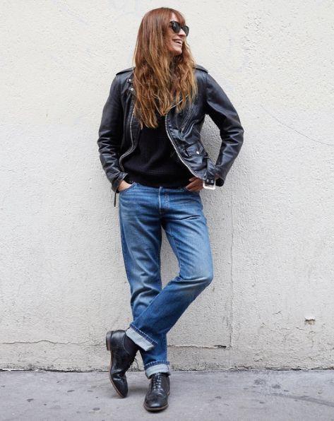 白色斜肩上衣搭配紧身牛仔裤穿搭,时尚穿搭绿色卫衣搭配大码牛仔裤