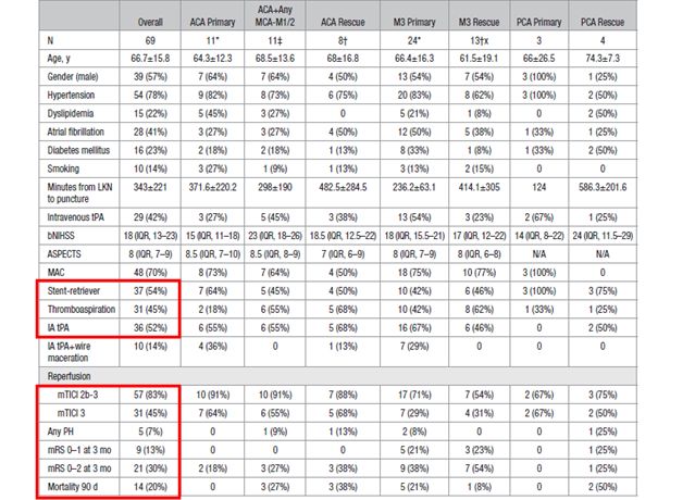 文献快报｜远端血管闭塞血管内治疗安全性及有效性的研究