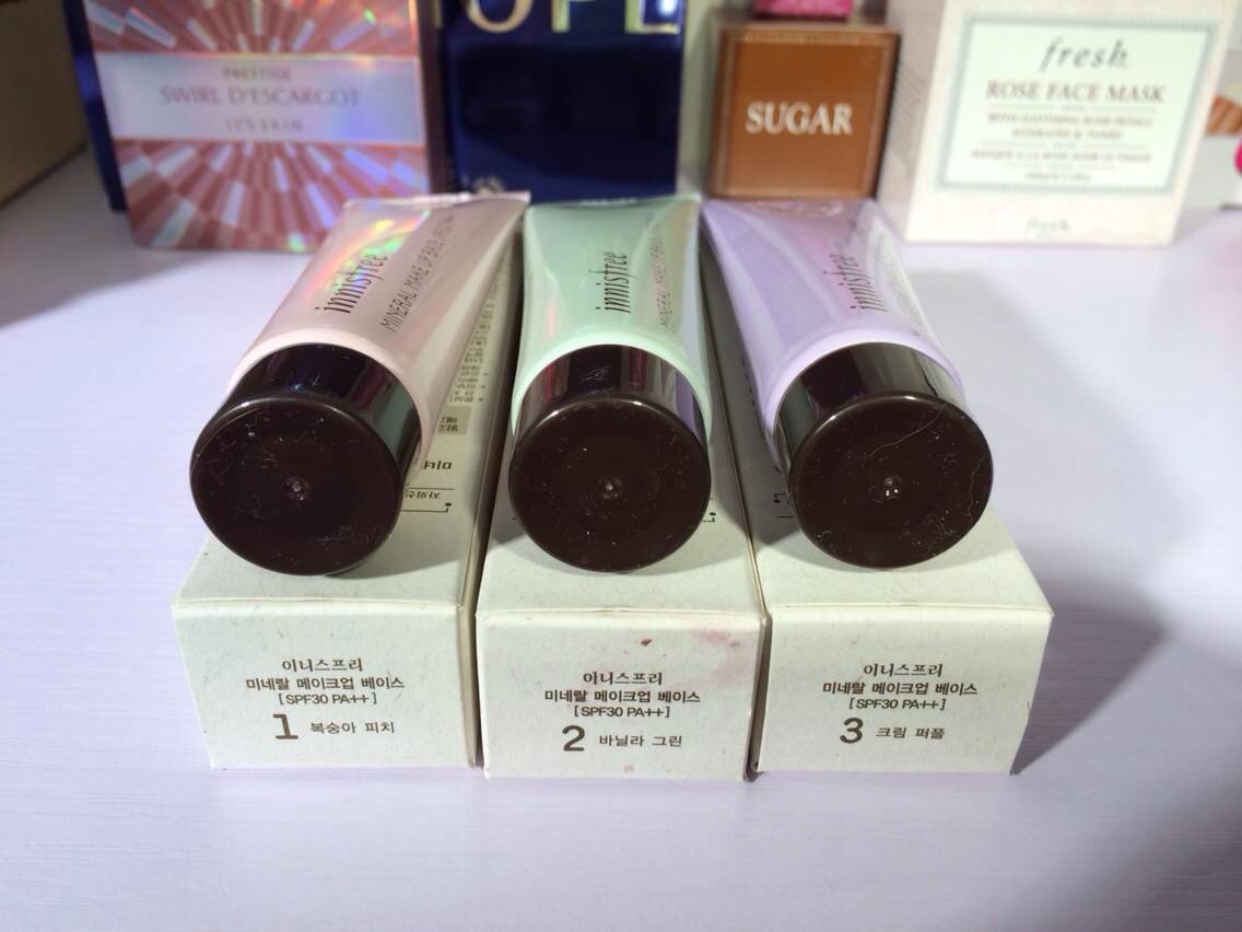 四种颜色的隔离霜,四款好用隔离