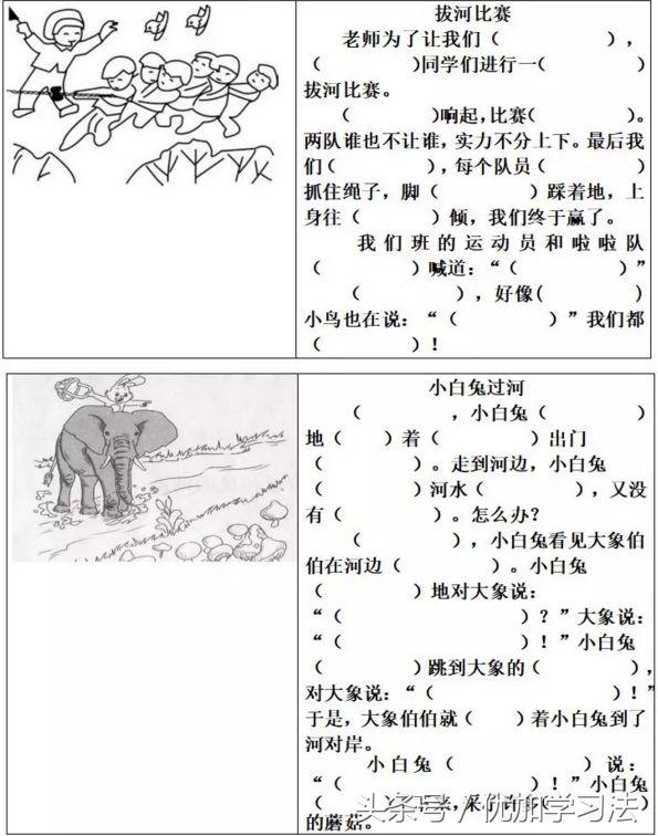 看图写话练习加答案,一年级看图写话填空式训练推荐