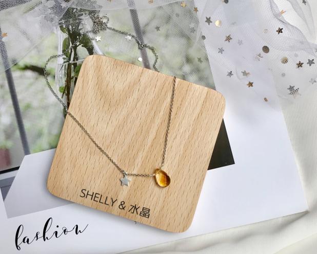 水晶项链轻奢小众高级感,不掉色又简约又好看的项链