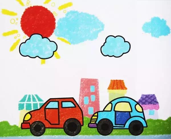 儿童油画棒画原创高清素材,儿童油画棒画素材