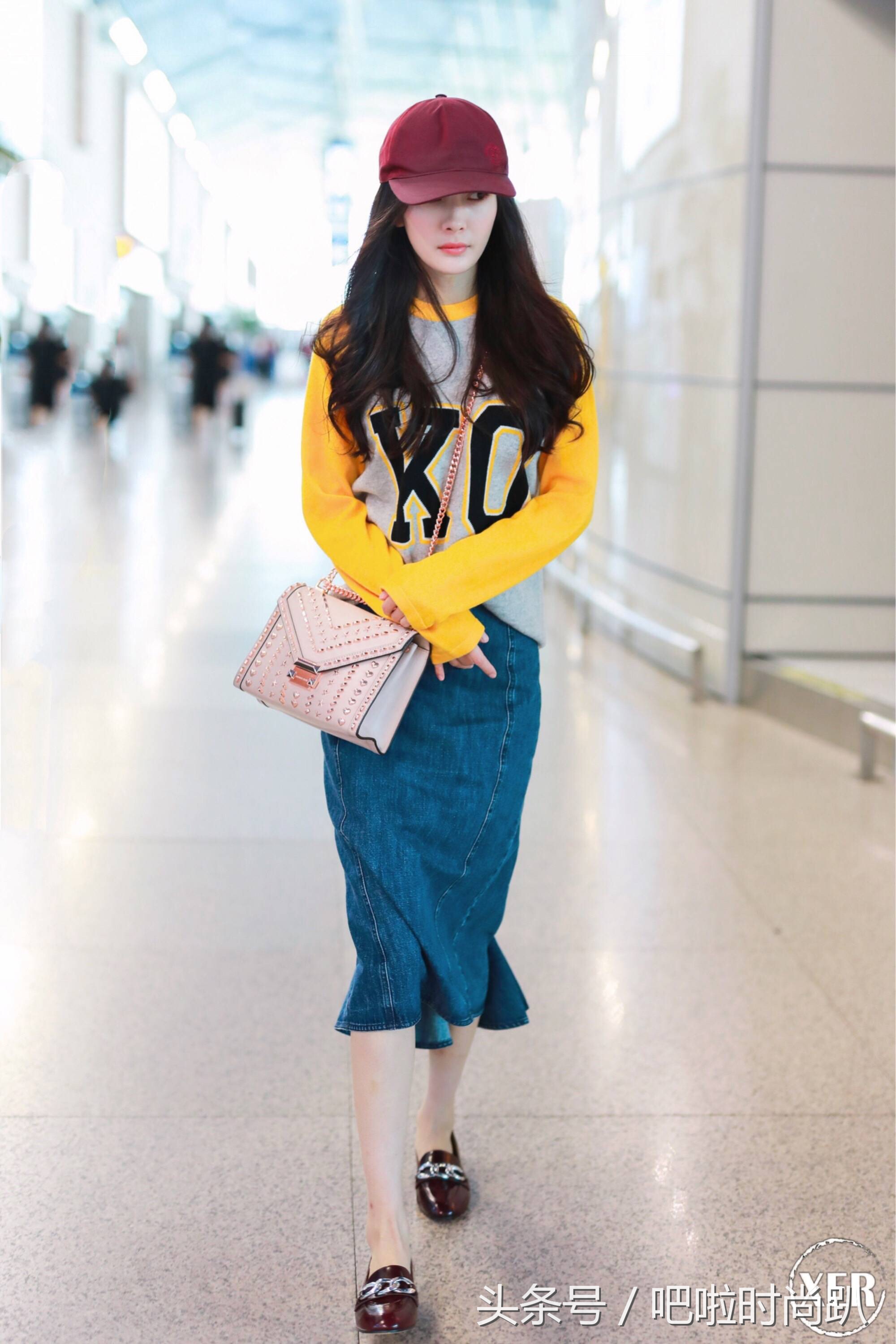 杨幂全新机场风格焕然一新,杨幂新中式机场同款