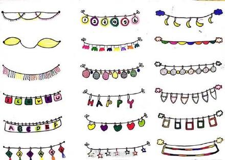 以花边排版的手抄报,春节手抄报花边手帐素材