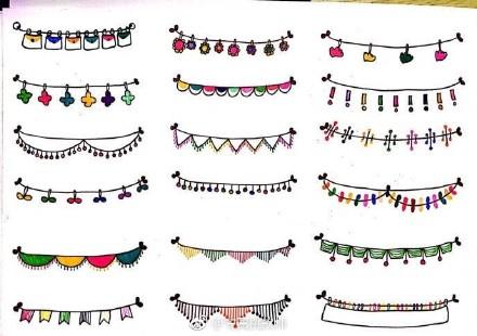 以花边排版的手抄报,春节手抄报花边手帐素材