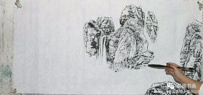 完整山水画绘画过程,各种山水画的基本画法