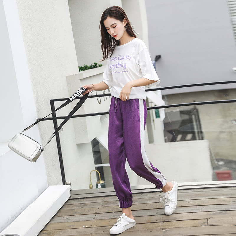 女裤新款宽松休闲裤搭配,时尚百搭休闲裤女最新款