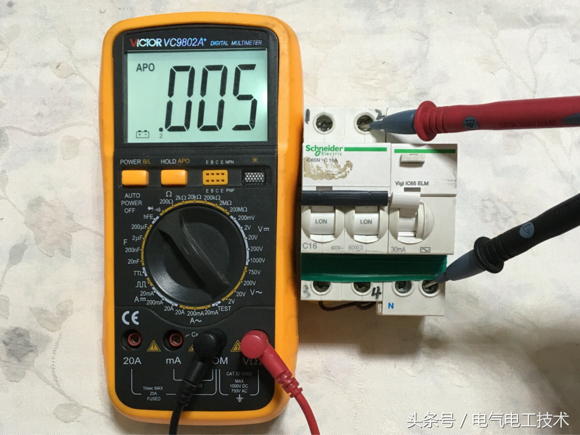 电工漏保接线,漏保左火右零接线图