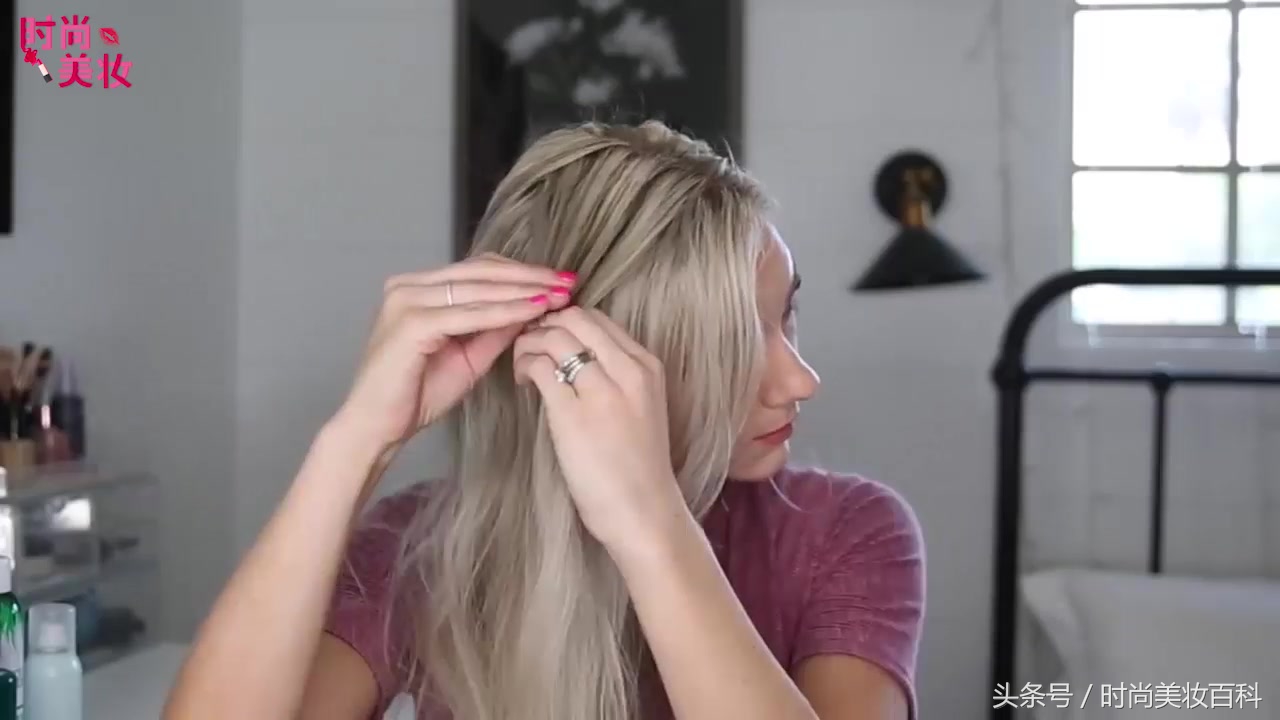 法式刘海麻花辫怎么扎好看,盘发教程之复古法式麻花辫