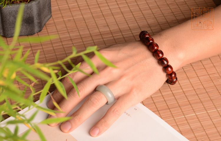 紫云檀舍印度小叶紫檀茶勺,印度小叶紫檀老型散珠