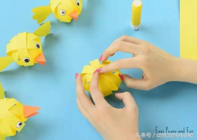 用彩色纸条制作手工卡纸,超简单卡纸手工特别好看