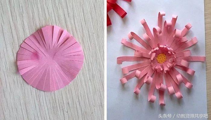 用彩色纸条制作手工卡纸,超简单卡纸手工特别好看