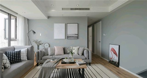 灰色墙面装修案例89㎡北欧全灰墙面设计