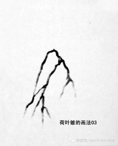 山水画斧劈皴山石画法,阿金山水画技法山石画法