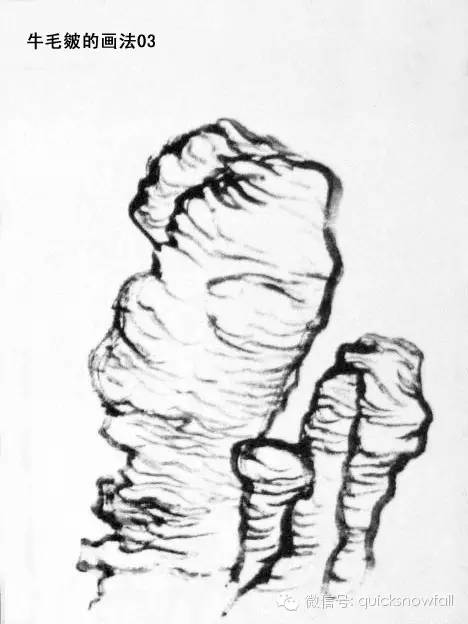 白崇然山水画山石画法合集,学院山水画山石画法