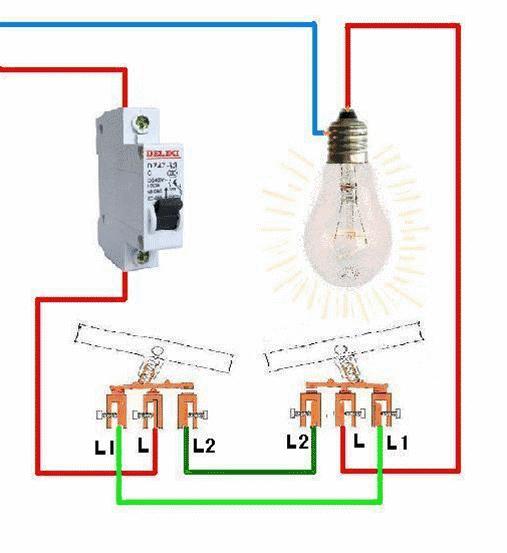 四个接线柱的单开双控开关接线图,四控开关如何接双控