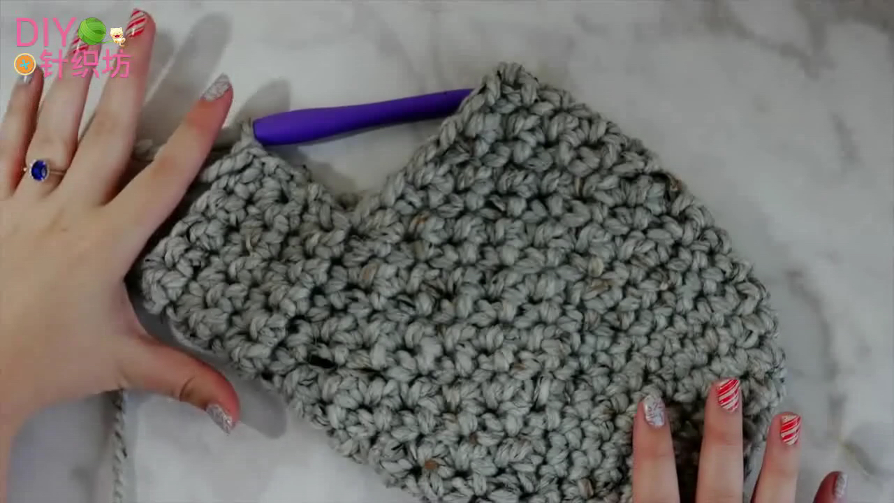 「时尚针织」平针钩织保暖长筒毛线袜