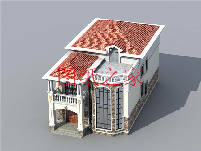 两开间二层中式别墅宅基地不规整,适合宅基地大的两层别墅