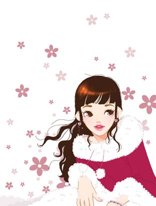 韩国儿童插画可爱小女孩图片 (韩国可爱女性插画)