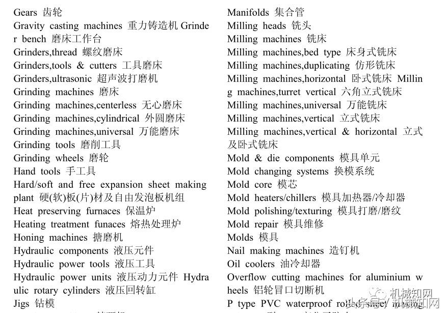 机器图纸各类名称的英文单词,机械结构常用英语单词