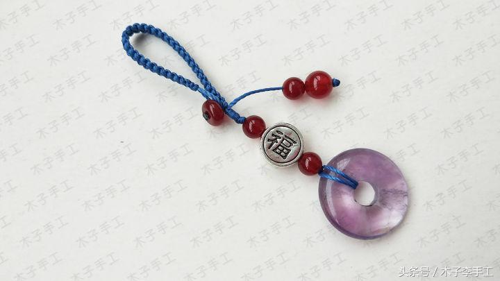 钥匙挂绳编织教程加银平安扣,怎么编织平安扣挂绳