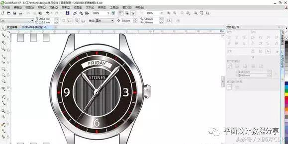 coreldraw表盘怎么制作,用coreldraw画手表