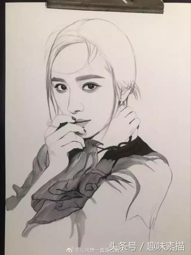 赵丽颖彩铅手绘清晰,赵丽颖彩铅画教程简单