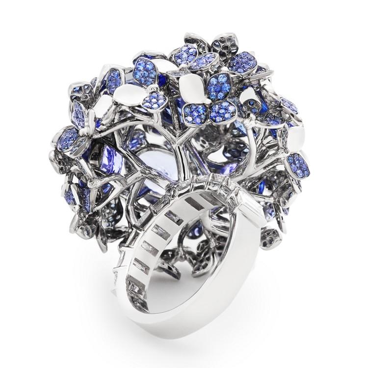 蒂芙尼蓝宝石戒指,蒂芙尼石榴石交叉戒指