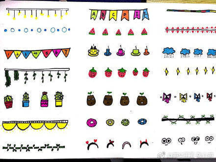 小报花边简单漂亮简笔画,好看的花边怎么画简笔画